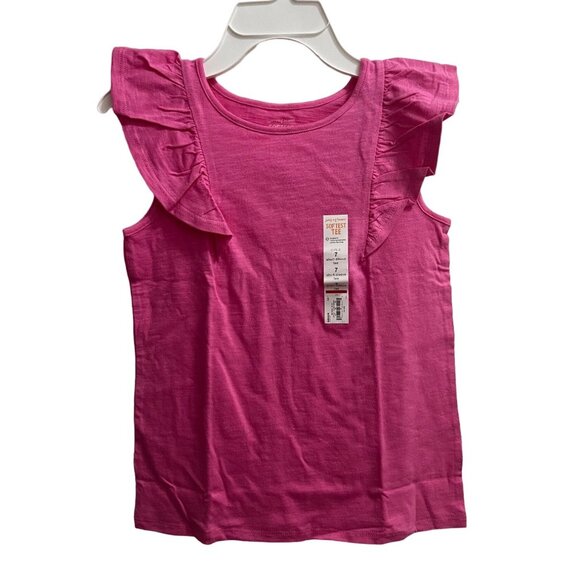 Girls Bubble Bliss Pink Jumping Beans Flutter Sleeve Tee Size 7 - Picture 1 of 3